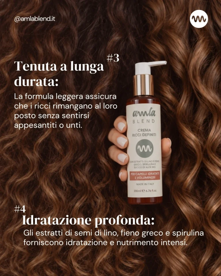 Crema ravviva ricci fieno greco e spirulina – Definisci, idrata e proteggi i tuoi ricci con la Crema Ravviva Ricci . Con