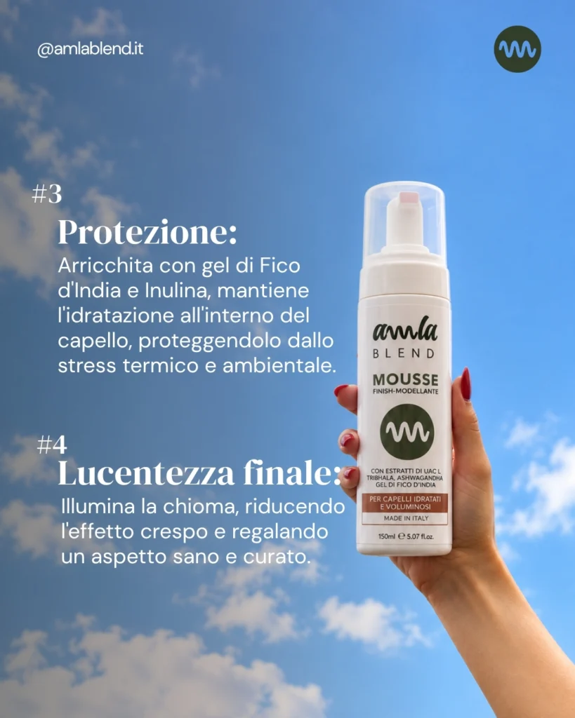 Mousse styling ai semi di lino – Dona volume, tenuta flessibile e lucentezza ai tuoi capelli con la Mousse Styling ai Semi
